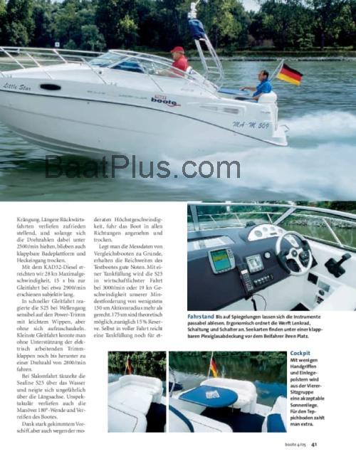 Sealine S25 Spesifikasjoner og anmeldelser